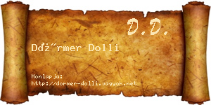Dörmer Dolli névjegykártya